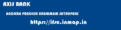AXIS BANK  ANDHRA PRADESH KHAMMAM SATHUPALLI   ifsc code